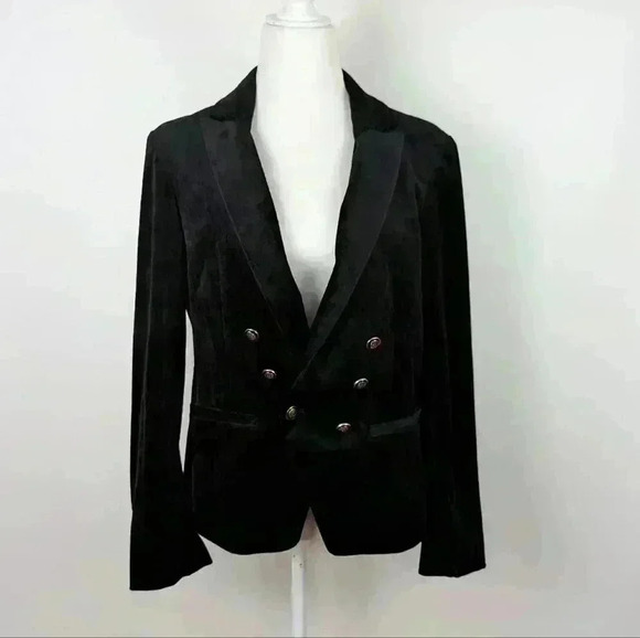 BNWT Cupcakes and Cashmere Black Velvet Blazer Size 10 - Picture 2 of 8